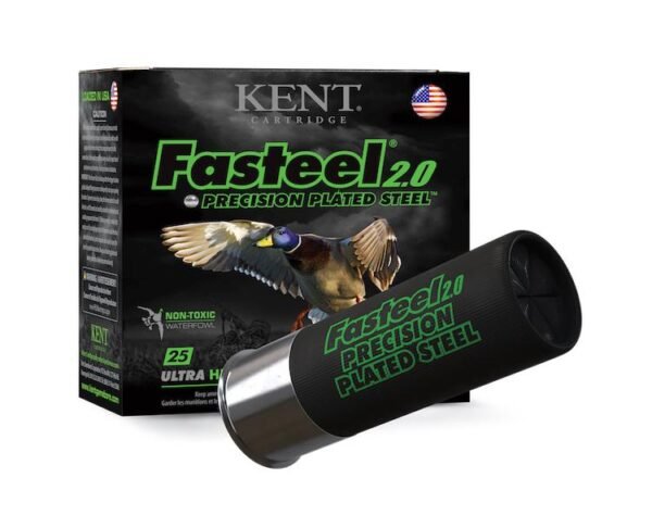 Kent fasteel 2. 0 shotshells 12 ga 3-1/2" 1-3/8oz 1550 fps #2 25/ct