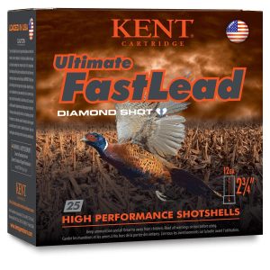 Kent ultimate fast lead shotshells 12 ga 2-3/4" 1-3/8oz 1475 fps #5 25/ct