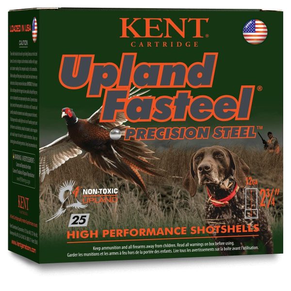 Kent upland fasteel shotshells 20 ga 2-3/4" 7/8oz 1500 fps #6 25/ct