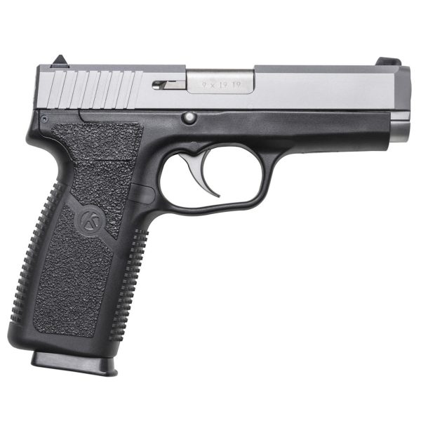 Kahr mk9 handgun 9mm luger 6rd(2)&7rd(1) magazines 3" barrel stainless slide/black grip  night sights ca compliant