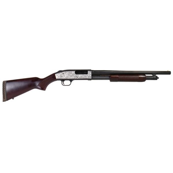 Mossberg 500 retrograde shotgun 12 ga 3" chamber 5rd 18. 5" barrel filigree polished