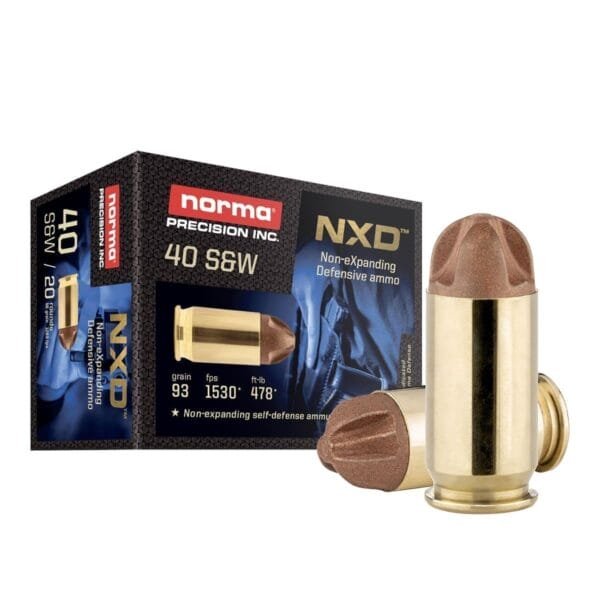 Norma nxd handgun ammunition. 40 s&w 93gr nxd 1531 fps 20/ct