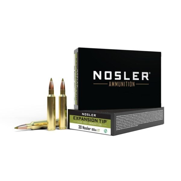 Nosler e-tip rifle ammunition 30 nosler 180gr e-tip 20/ct