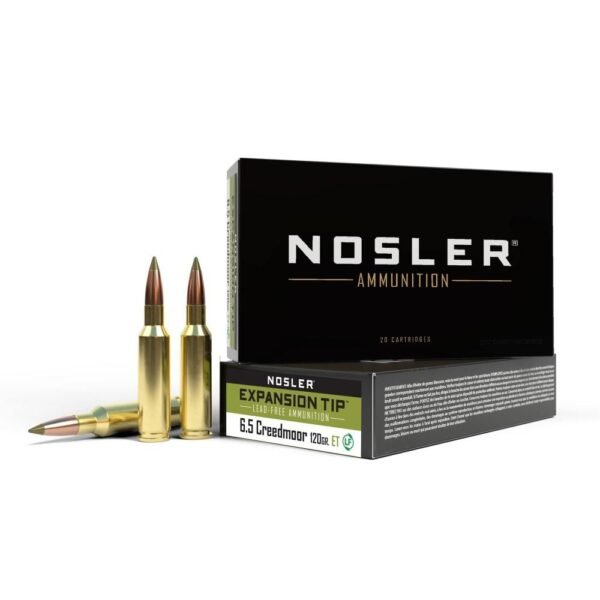 Nosler e-tip rifle ammunition 6. 5 creedmoor 120 gr e-tip  2850 fps 20/ct