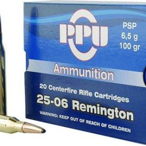 Ppu rifle ammunition. 25-06 rem 100 gr psp 3230 fps  20/ct