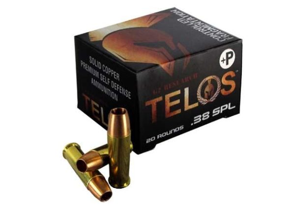 G2 telos handgun ammunition. 38 spl(+p) 105 gr frangible 1170 fps 20/ct