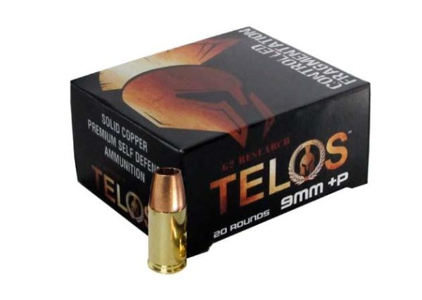 G2 telos handgun ammunition 9mm luger(+p) 92 gr frangible 1250 fps 20/ct
