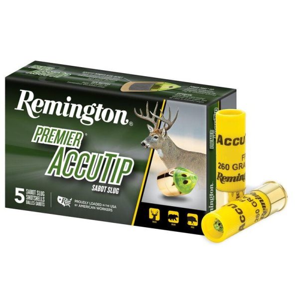 Remington premier accutip bonded sabot slug 20 ga 3" slug 1900 fps 5/ct