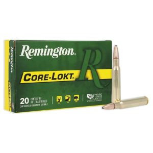 Remington core-lokt rifle ammunition. 30-06 sprg 165 gr psp 2800 fps 20/ct