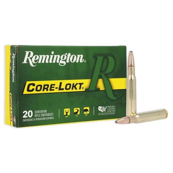 Remington core-lokt rifle ammunition. 30-06 sprg 165 gr psp 2800 fps 20/ct