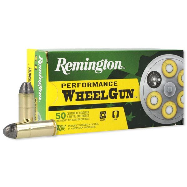Remington performance wheel gun ammunition. 45 colt 250 gr lrn 750 fps 50/ct