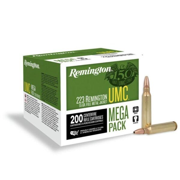 Remington umc centerfire rifle ammunition. 223 rem 55 gr fmj 3240 fps 200/ct