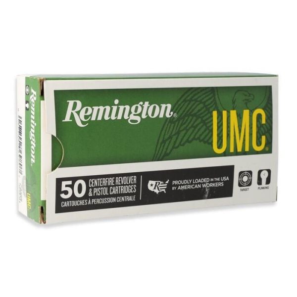 Remington umc handgun ammunition. 40 s&w 180 gr. Fmj 990 fps 50/ct
