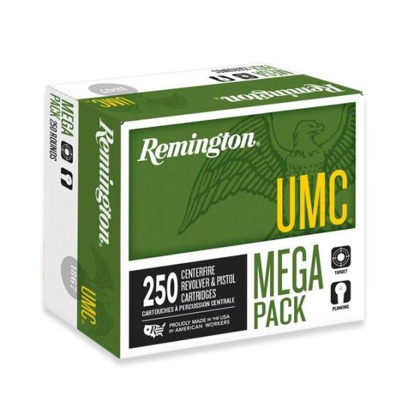 Remington umc handgun ammunition. 40 s&w 180 gr. Fmj 990 fps 250/ct