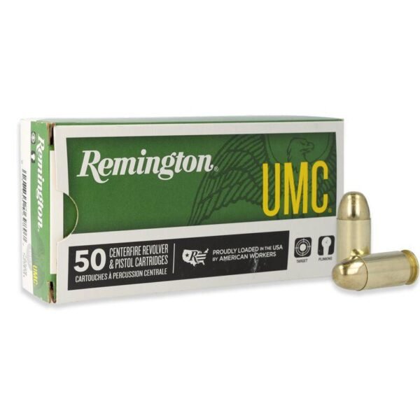 Remington umc handgun ammunition. 45 acp 185 gr fmj 1015 fps 50/ct