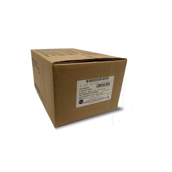 Remington umc bulk rifle ammunition. 223 rem 55gr mc 3240 fps 1000/ct (bulk)