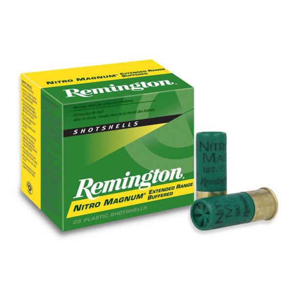 Remington nitro magnum shotshells 12 ga 3 in 1-7/8 oz #4 1210 fps 25/ct