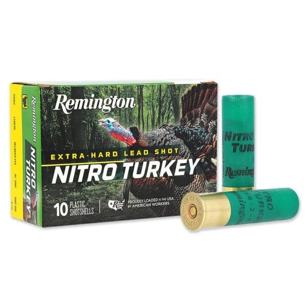 Remington nitro turkey loads 12 ga 2-3/4 in 1-1/2 oz #4 1260 fps 10/ct