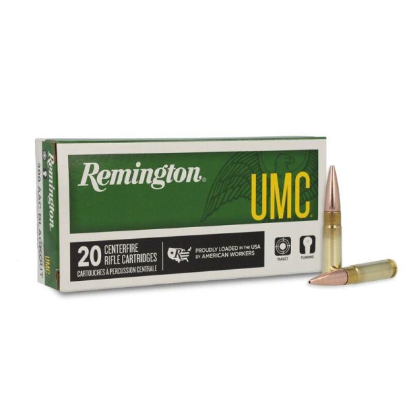 Remington umc rifle ammunition. 300 aac blackout 150gr fmj 1905 fps 20/ct