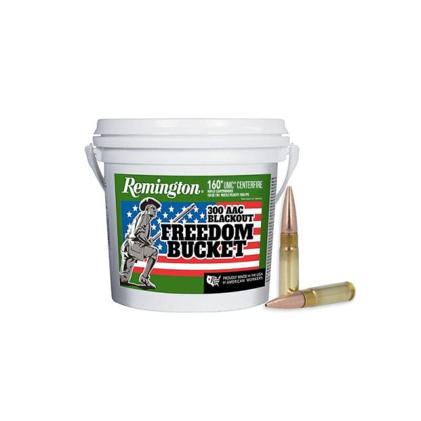 Remington umc freedom bucket. 300 aac blackout 150 gr. Fmj 1905 fps 160/ct
