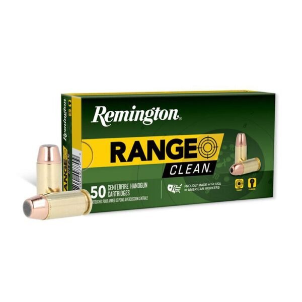 Remington range clean handgun ammunition. 40 s&w 180gr fneb 990 fps 50/ct