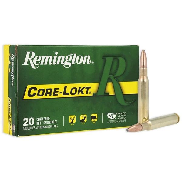 Remington core-lokt rifle ammunition. 30-06 sprg 150 gr psp 2910 fps 20/ct