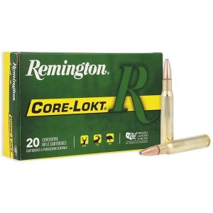 Remington core-lokt rifle ammunition. 30-06 sprg 180 gr psp 2700 fps 20/ct