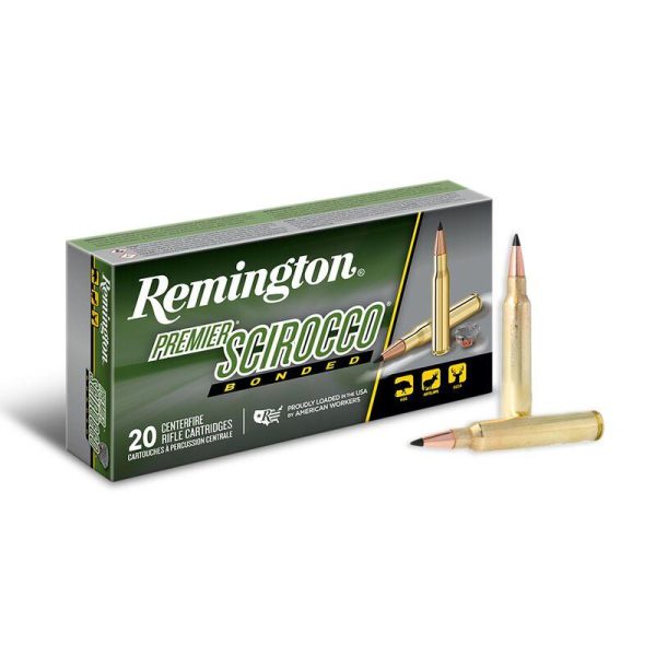 Remington premier scirocco bonded rifle ammunition. 300 rem ultra mag 180 gr ssb 3250 fps 20/ct