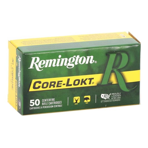 Remington core-lokt rifle ammunition. 30 carbine 110 gr sp 1990 fps 50/ct