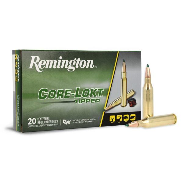 Remington core-lokt tipped rifle ammunition. 243 win 95gr pt 3140 fps 20/ct