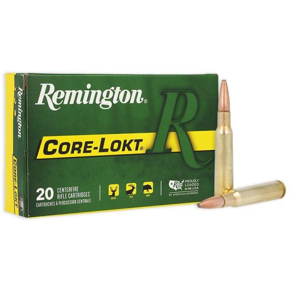 Remington core-lokt rifle ammunition 7mmx57 mauser 140 gr psp 2660 fps 20/ct