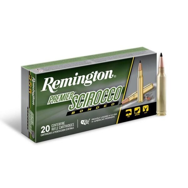 Remington premier scirocco rifle ammunition 7mm rem mag 150 gr pt 3110 fps 20/ct