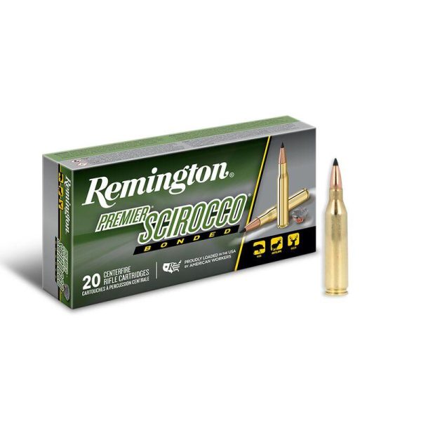 Remington premier scirocco rifle ammunition 243 win 90 gr pt 3120 fps 20/ct