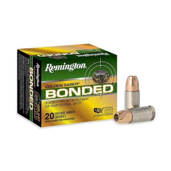 Remington golden saber bonded handgun ammo 9mm luger 147 gr. Bjhp 990 fps 20/ct