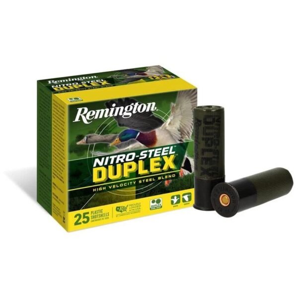 Remington nitro-steel duplex shotshells 12ga 3" 1-1/4oz 1450 fps #2 & #6 shot 25/ct