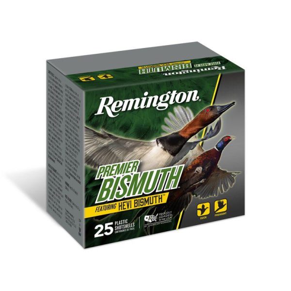 Remington premier bismuth shotshells 12ga 2-3/4 in 1-1/4oz #2 1400 fps 25/ct