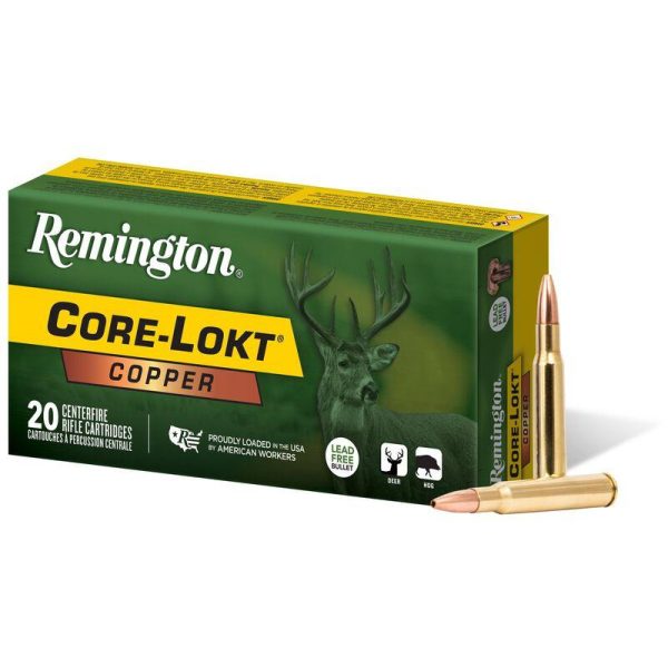 Remington core-lokt copper rifle ammunition. 243 win 85gr chp 3200 fps 20/ct