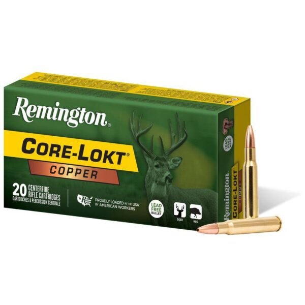 Remington core-lokt copper rifle ammunition. 30-06 sprg 150gr chp 2910 fps 20/ct