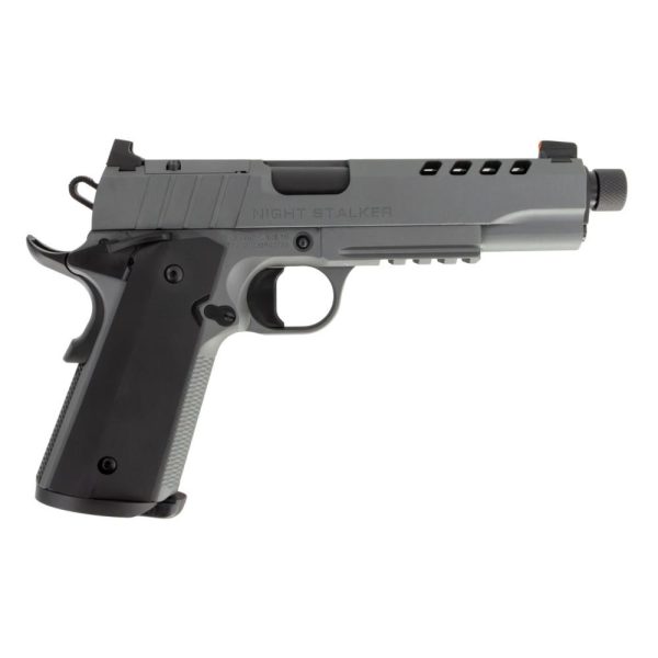 Sds imports tisas 1911 night stalker sf handgun. 45 auto 8rd magazine(2) 5" threaded barrel grey cerakote finish