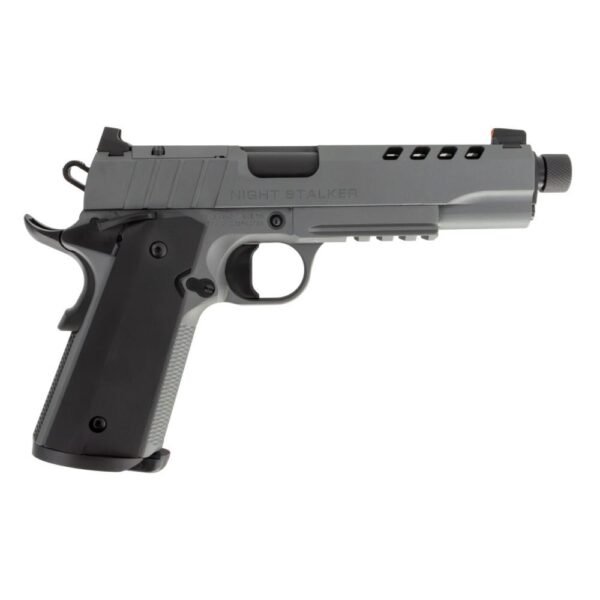 Sds tisas 1911 night stalker sf 10 handgun 10mm 8rd magazine 5" threaded barrel cerakote grey with black grips