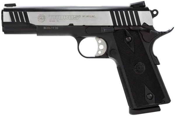 Taurus m1911 handgun. 45 acp 8rd magazine 5" barrel two-tone finish