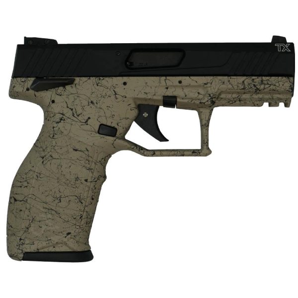 Taurus tx22 handgun 22lr 10rd magazines (2) 4" barrel black slide fde frame with black splatter