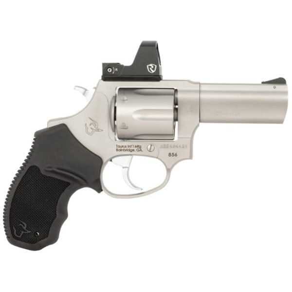 Taurus 856 toro handgun 38 spl 6rd capacity 3" barrel silver with black grip red dot ready