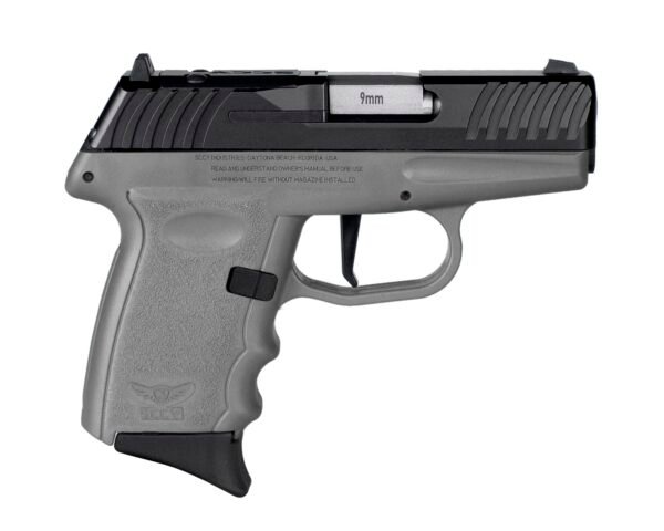 Sccy dvg-1 rdr handgun 9mm luger 10rd magazine 3. 1" barrel striker fired black slide/sniper grey frame