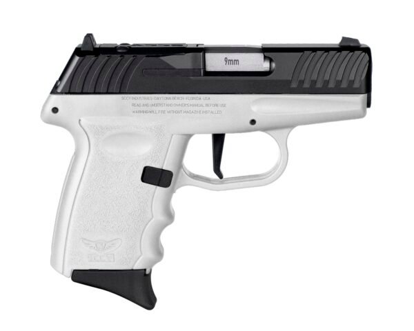 Sccy dvg-1 rdr handgun 9mm luger 10rd magazine 3. 1" barrel striker fired black slide/white frame