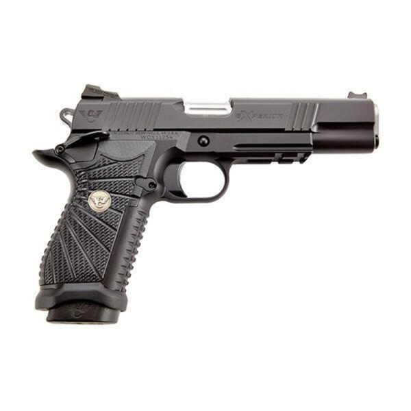 Wilson combat experior double-stack full-size handgun 9mm luger 18rd magazines (2) 5" barrel black lightrail frame ambidextrous safety