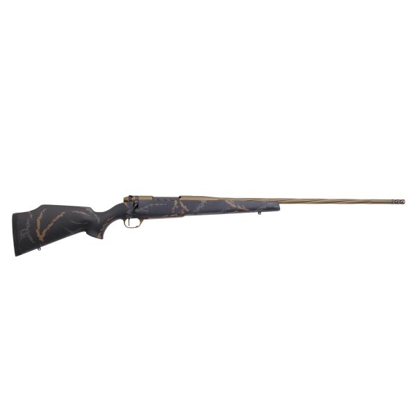 Weatherby mk v weathermark limited rifle 6. 5 creedmoor mag 4rd capacity 24" fluted barrel black/gray/bronze stock