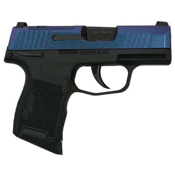 Sig sauer "mongoose purple" p365 optic ready handgun 9mm luger 10rd magazines(2) 3. 1" barrel x-ray 3 sights manual safety