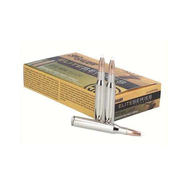 Sig sauer elite hunting accubond rifle ammunition. 270 win 150gr hp 2860 fps 20/ct