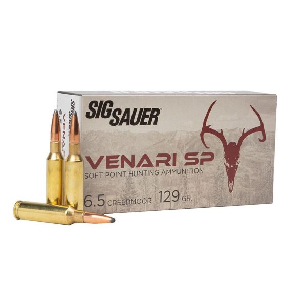 Sig sauer venari sp rifle ammunition 6. 5 creedmoor 129gr sp 2820 fps 20/ct